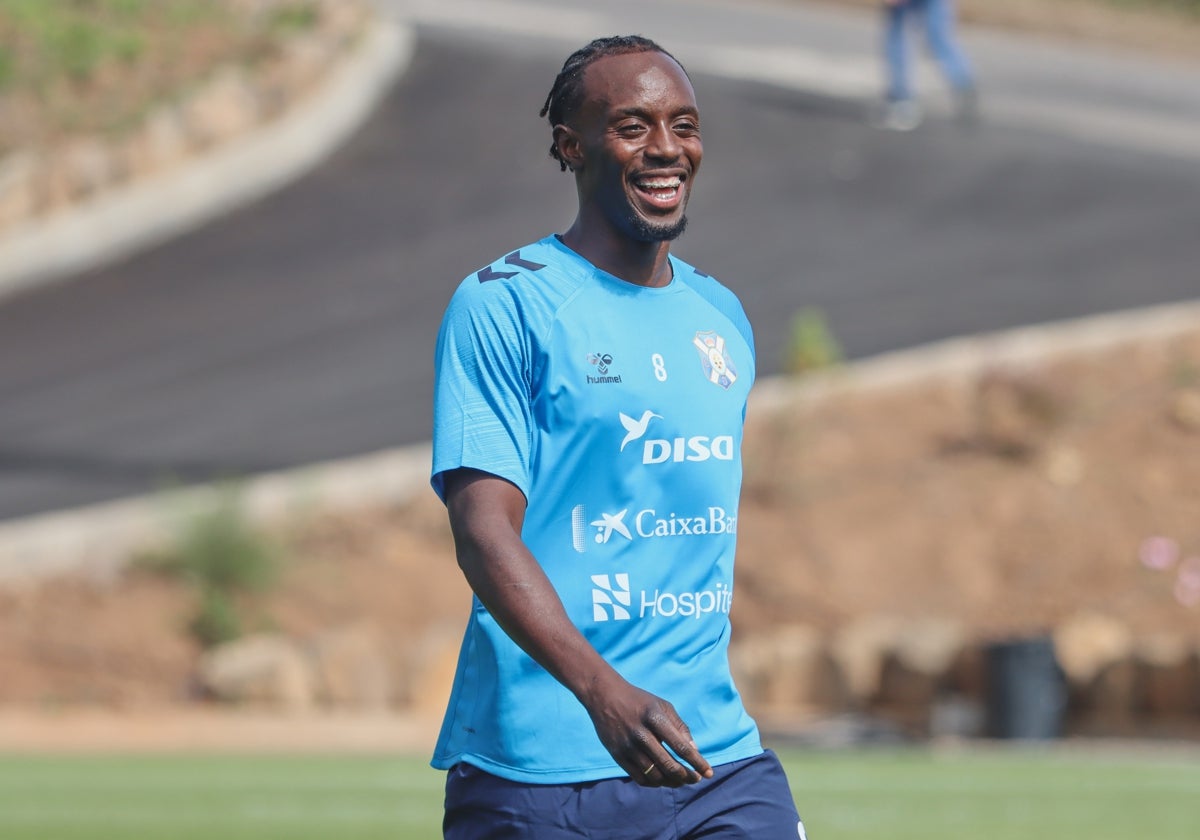 Yussi Diarra, durante un entrenamiento
