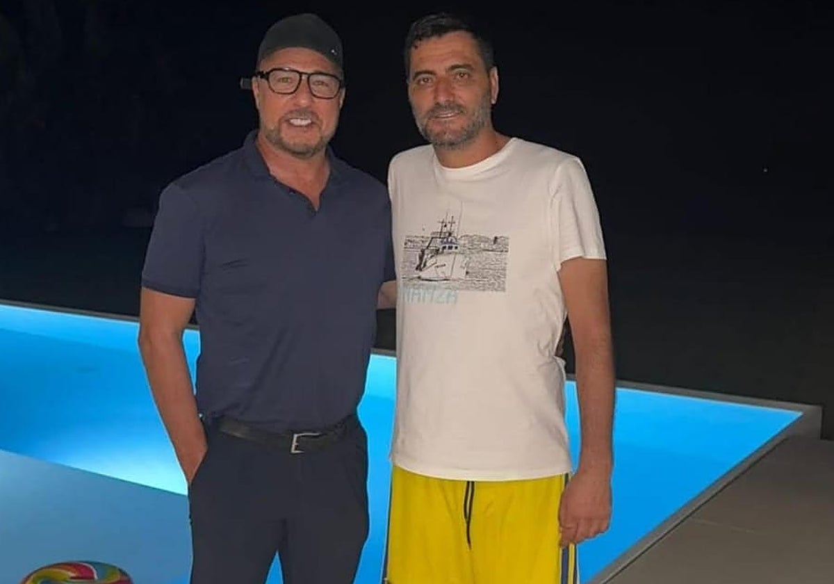 Quique Pina junto a Dani Gúiza.