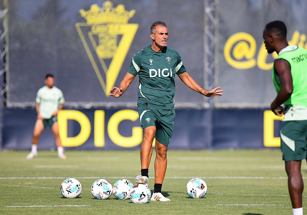 Garitano, en un entrenamiento.