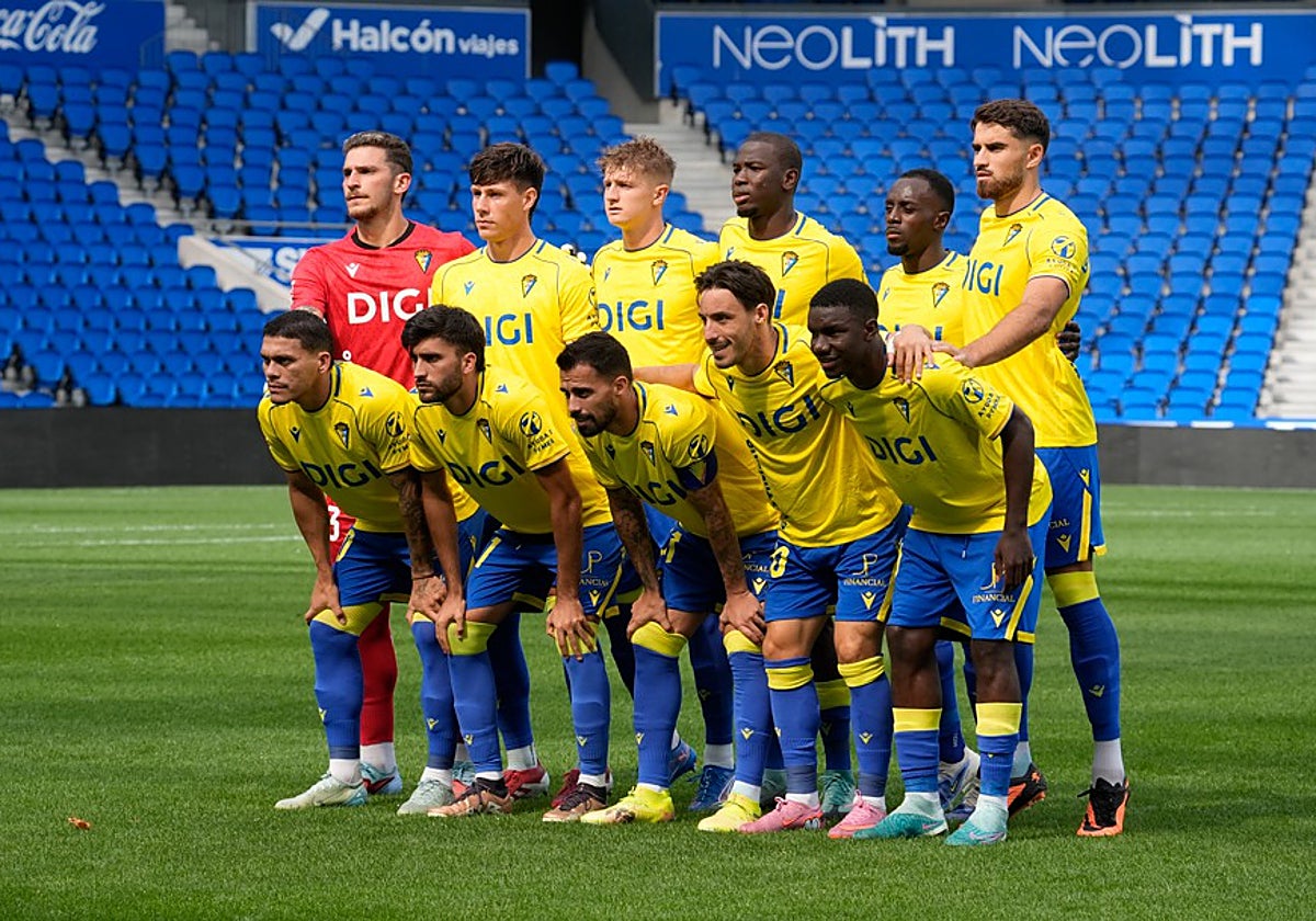 Once inicial del Cádiz CF en Anoeta