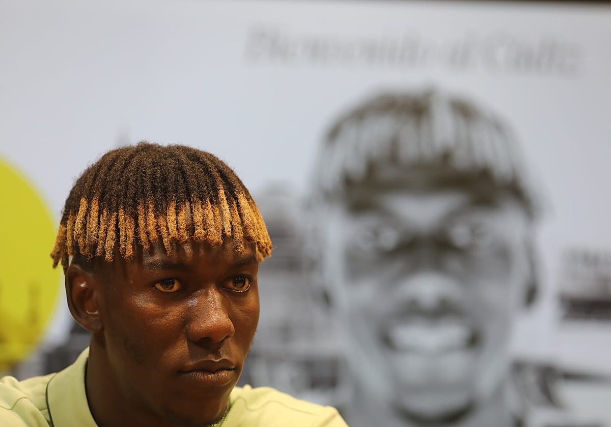 Dawda Camara, este miércoles en la sala de prensa de Carranza.