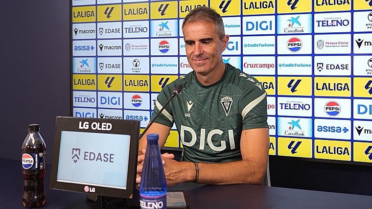 Gaizka Garitano, entrenador del Cádiz CF.