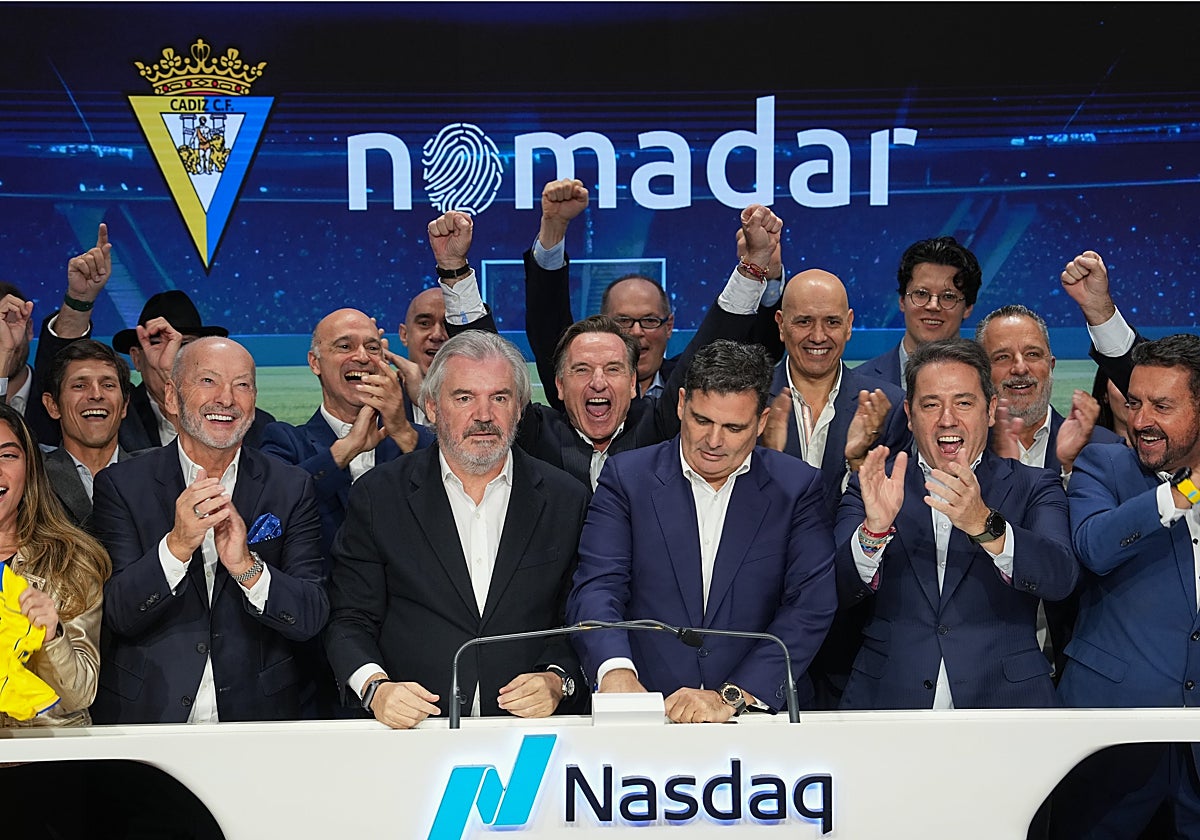 La famili cadista disfrutó en la bolsa de Nueva York.