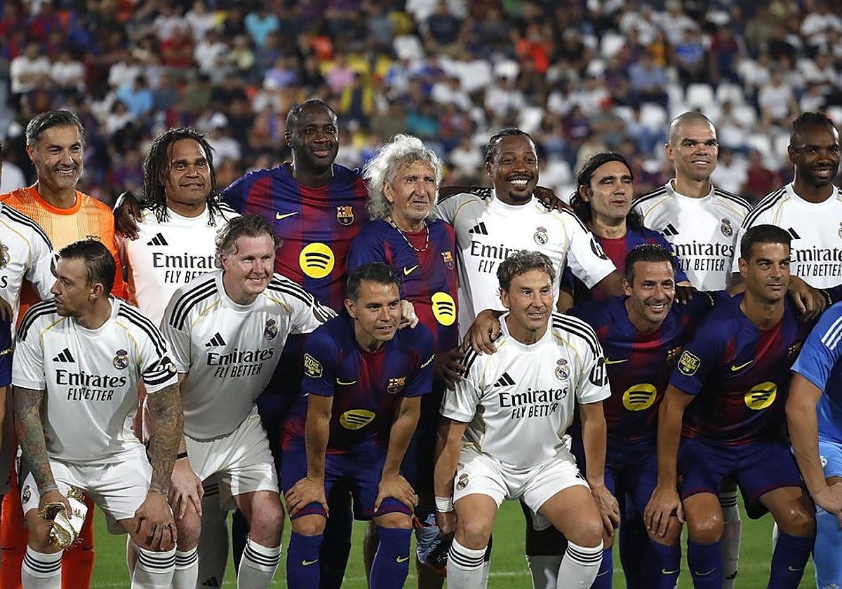 Mágico disfrutó en el encuentro de Leyendas.