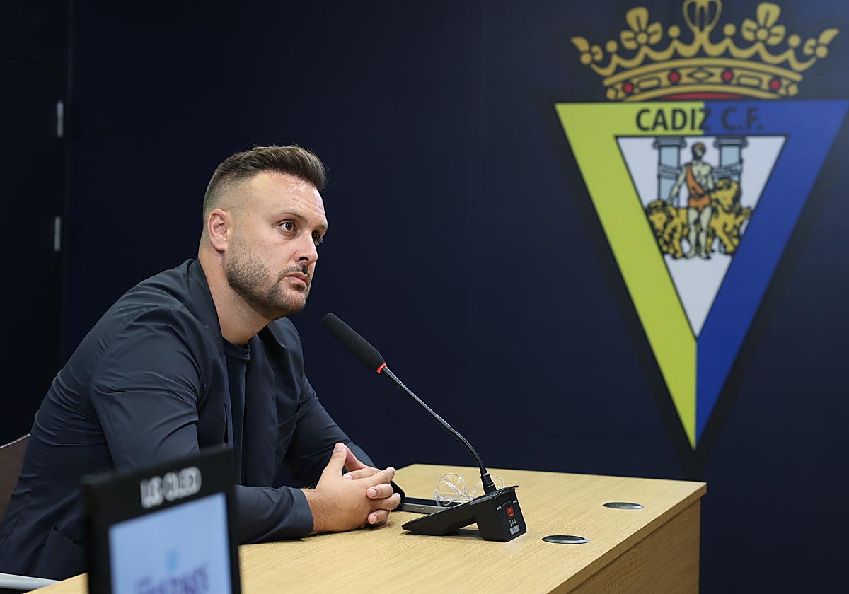 Juan Cala durante una rueda de prensa el pasado verano.