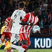 El camerunés Patrick Soko no podrá jugar ante el Cádiz CF.