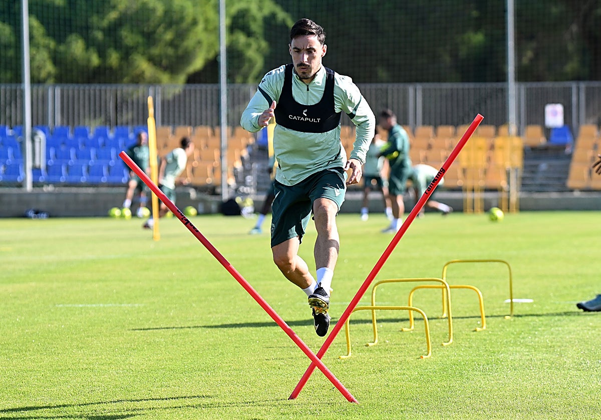 Iza, en un entrenamiento.