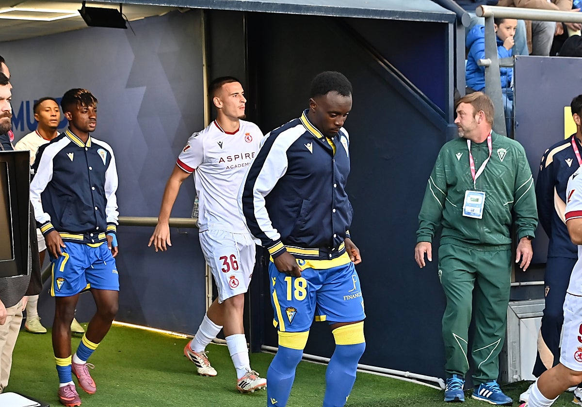Diarra fue cambiado a la media hora de partido ante la Cultural Leonesa.