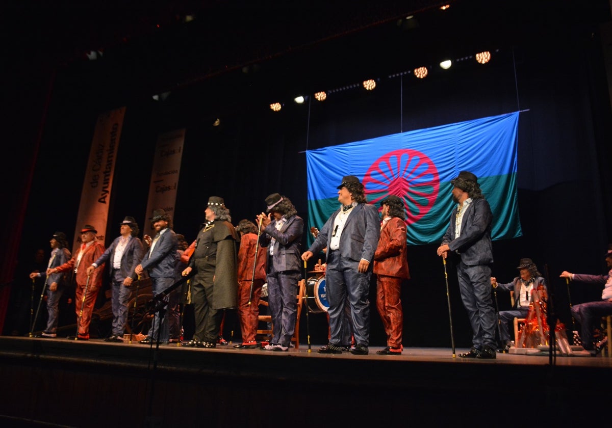 La comparsa de José Antonio Alvarado en el Gran Teatro Falla.