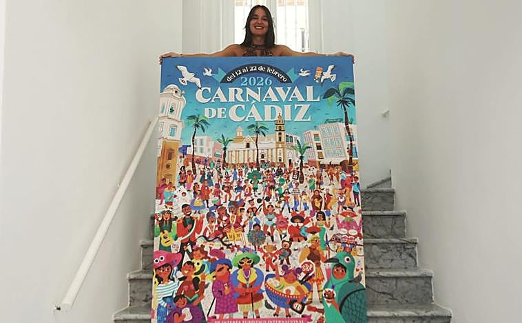 Imagen - El Carnaval de Cádiz 2026 ya tiene cartel: así es la multitud colorista que se apodera de la plaza de la Catedral