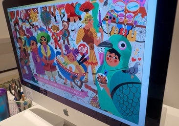 Video del making of del cartel de Carnaval de Cádiz 2026