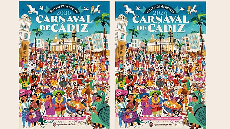 Cartel anunciador del Carnaval de Cádiz 2026