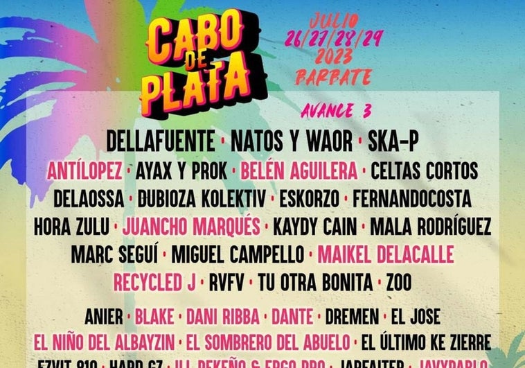 Cabo de Plata 2023: Antílopez, Dani Ribba, Maikel Delacalle y muchos más se suman al cartel