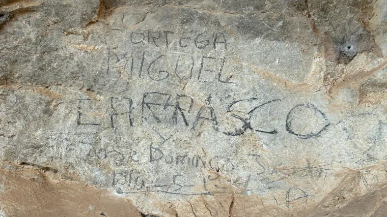 Alguna de las imágenes de las pintadas en la Cueva del Higueral.