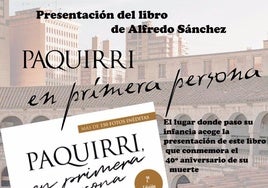 La presentación de 'Paquirri, en primera persona' tendrá lugar este miércoles en el Centro Cultural de Barbate