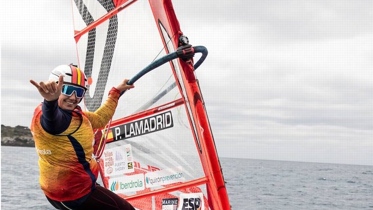 Pilar Lamadrid en un competición