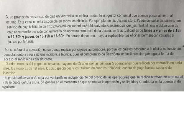 Extracto de la carta de CaixaBank a sus clientes