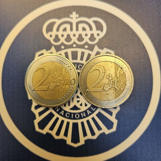 ¿Sabrías identificar una moneda falsa de 2 euros?