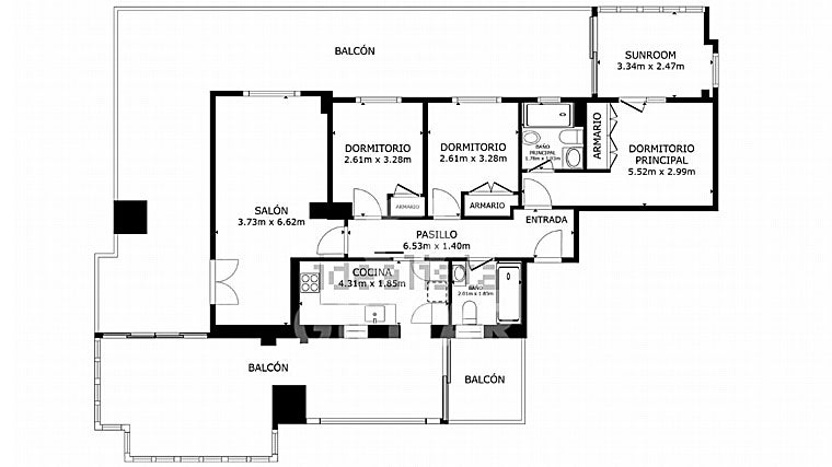 Plano de la vivienda en venta