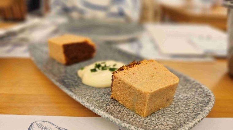 Paté de bogavante en el restaurante La Marea de la capital gaditana