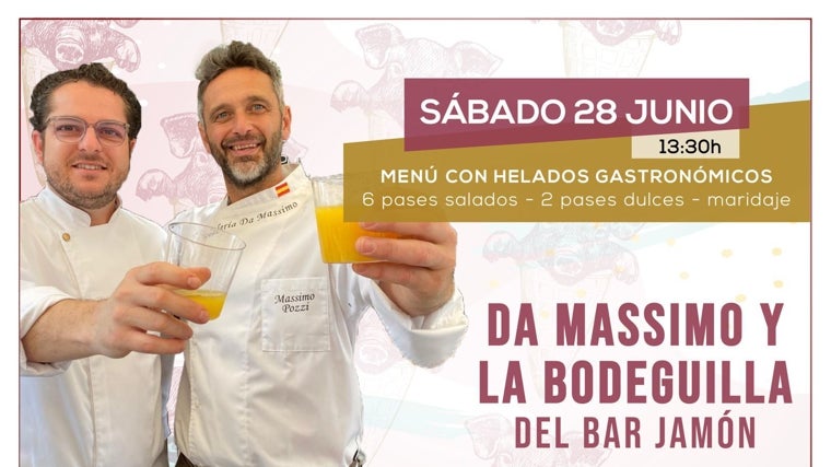 Menú con helados gastronómicos Da Massimo y La Bodeguilla del Bar Jamón en El Puerto de Santa María