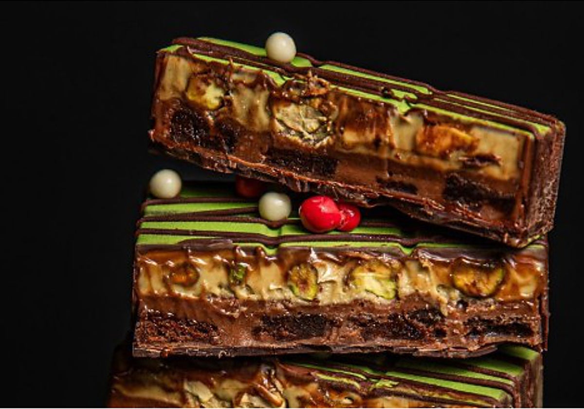 Uno de los turrones elaborados por AUXOC y el restaurante Martié para estas fiestas