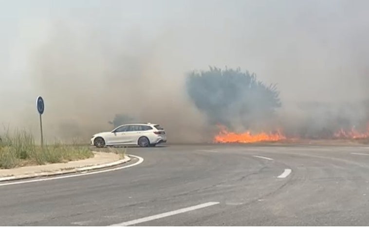 Las llamas del incendio de Jerez acorralan ya varias viviendas