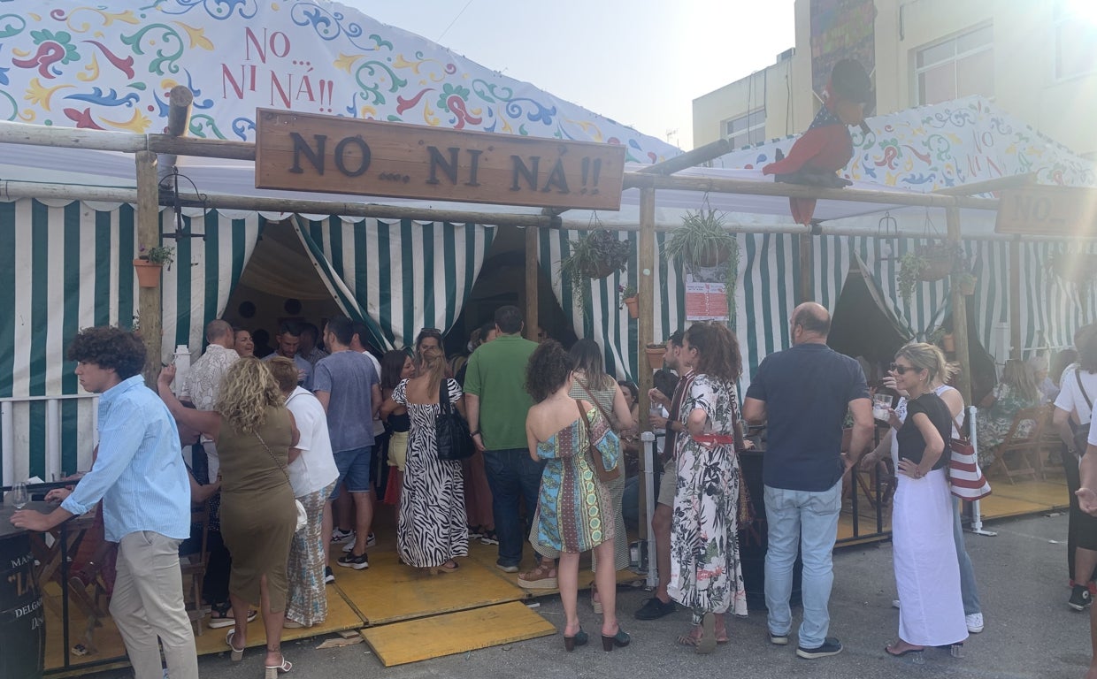 Ambiente en una caseta de la feria