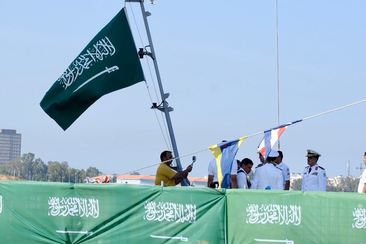 En imágenes: Navantia entrega a Arabia Saudí la segunda corbeta construida en Bahía de Cádiz