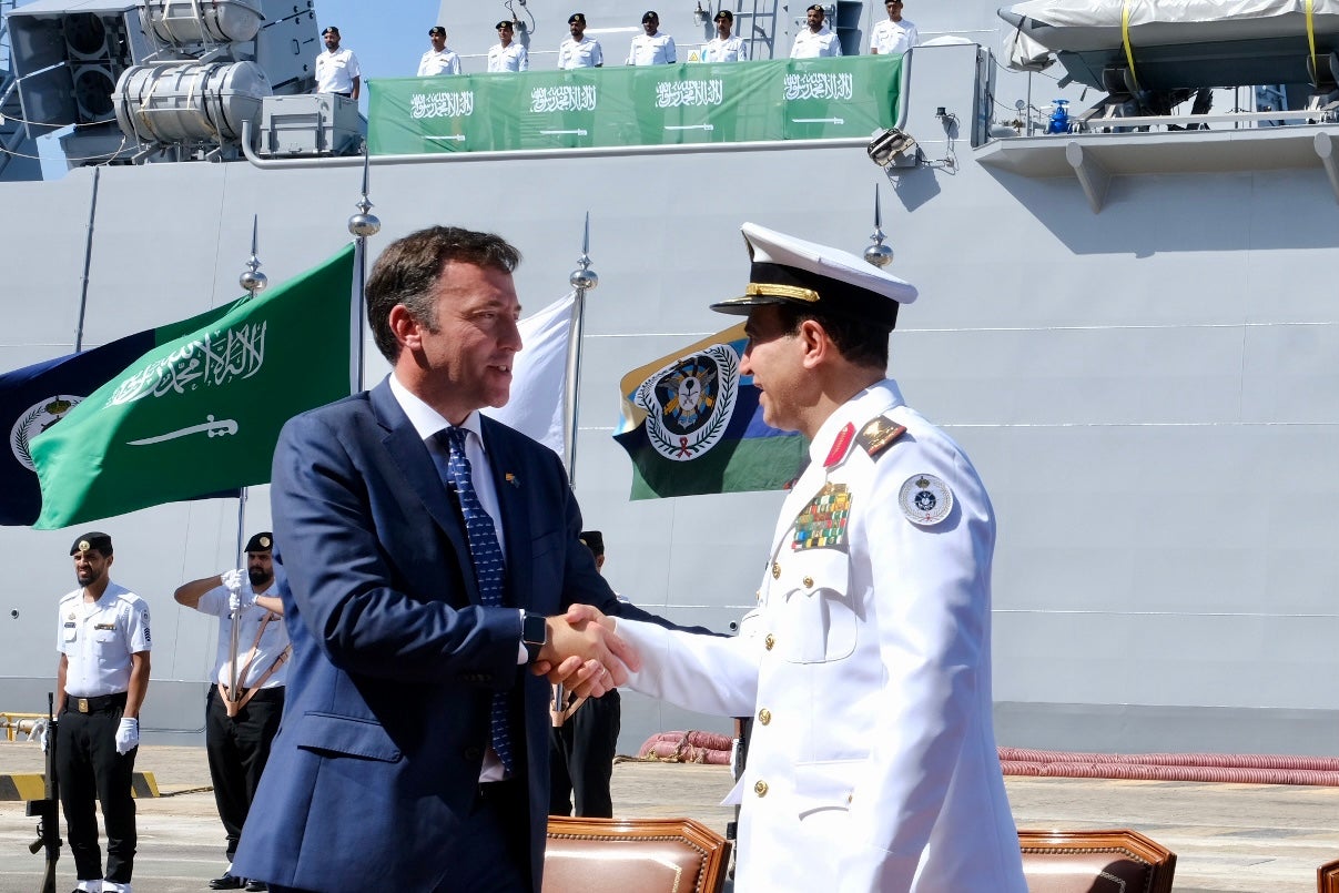 En imágenes: Navantia entrega a Arabia Saudí la segunda corbeta construida en Bahía de Cádiz