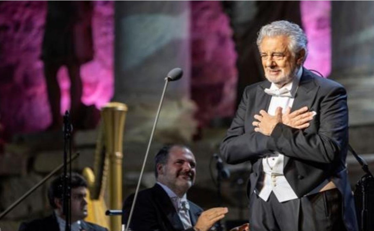 El artista Plácido Domingo está este miércoles en Tío Pepe Festival.