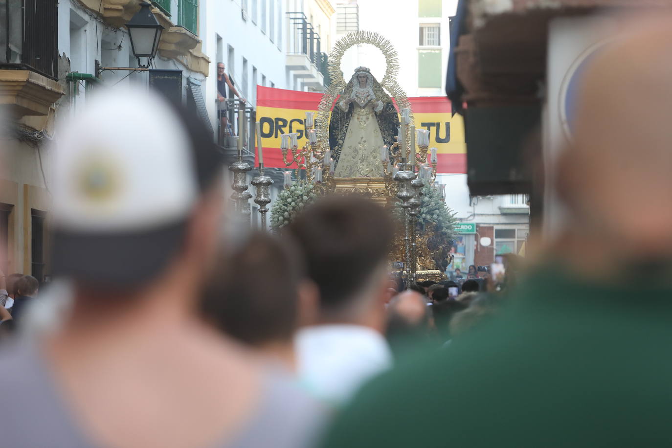 Las imágenes del traslado de la Dolorosa de la archicofradía de la Palma al santuario de la Patrona