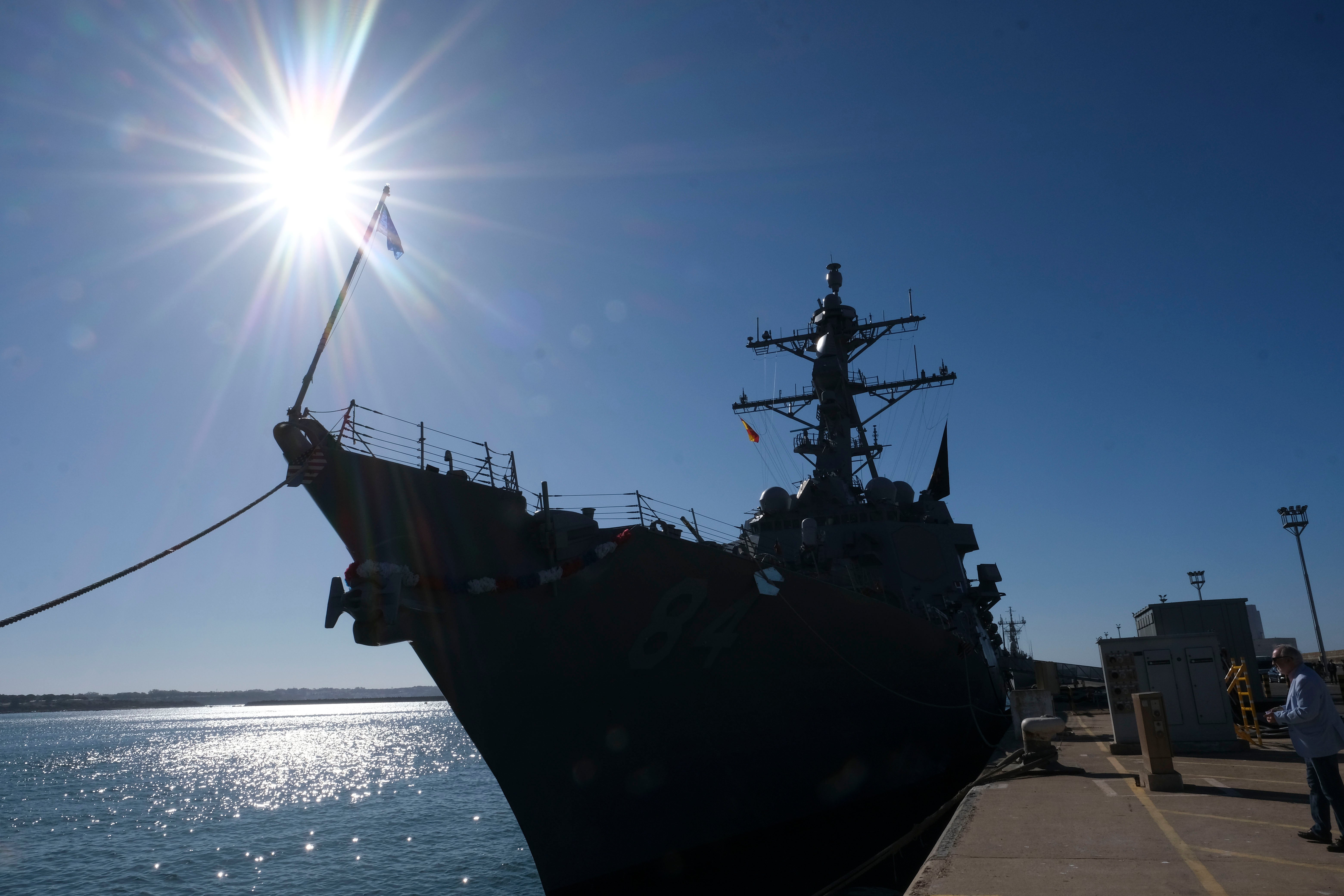 Fotos: la llegada del destructor norteamericano USS Bulkeley a la base de Rota