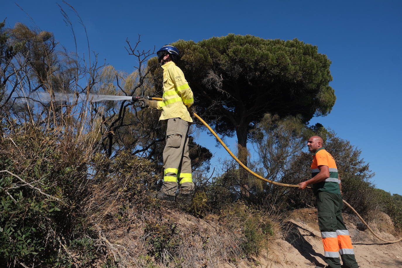 Las imágenes del incendio en Puerto Real