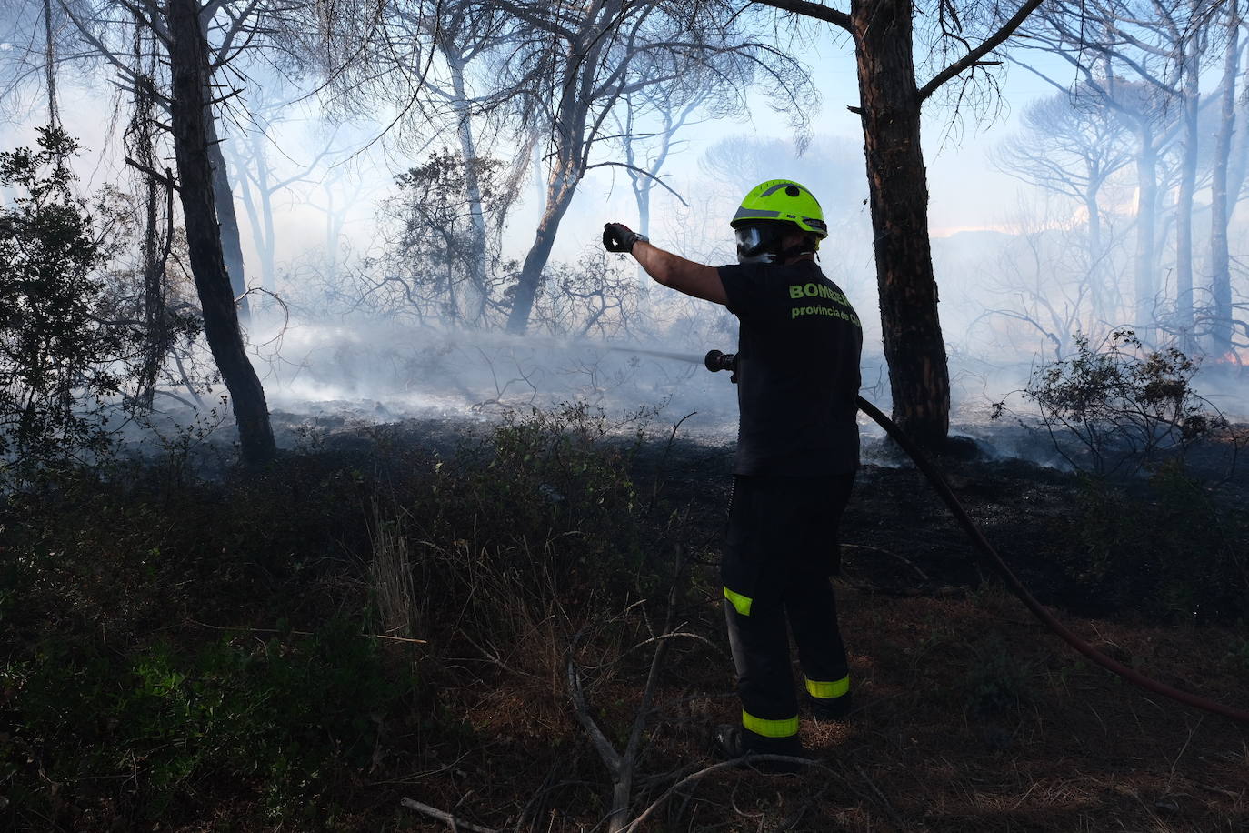 Las imágenes del incendio en Puerto Real