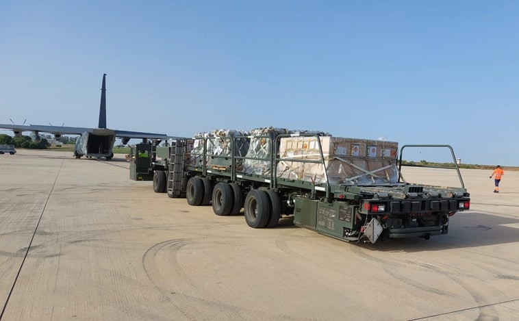 Salen de la Base Naval de Rota dos vuelos con munición para la guerra de Ucrania