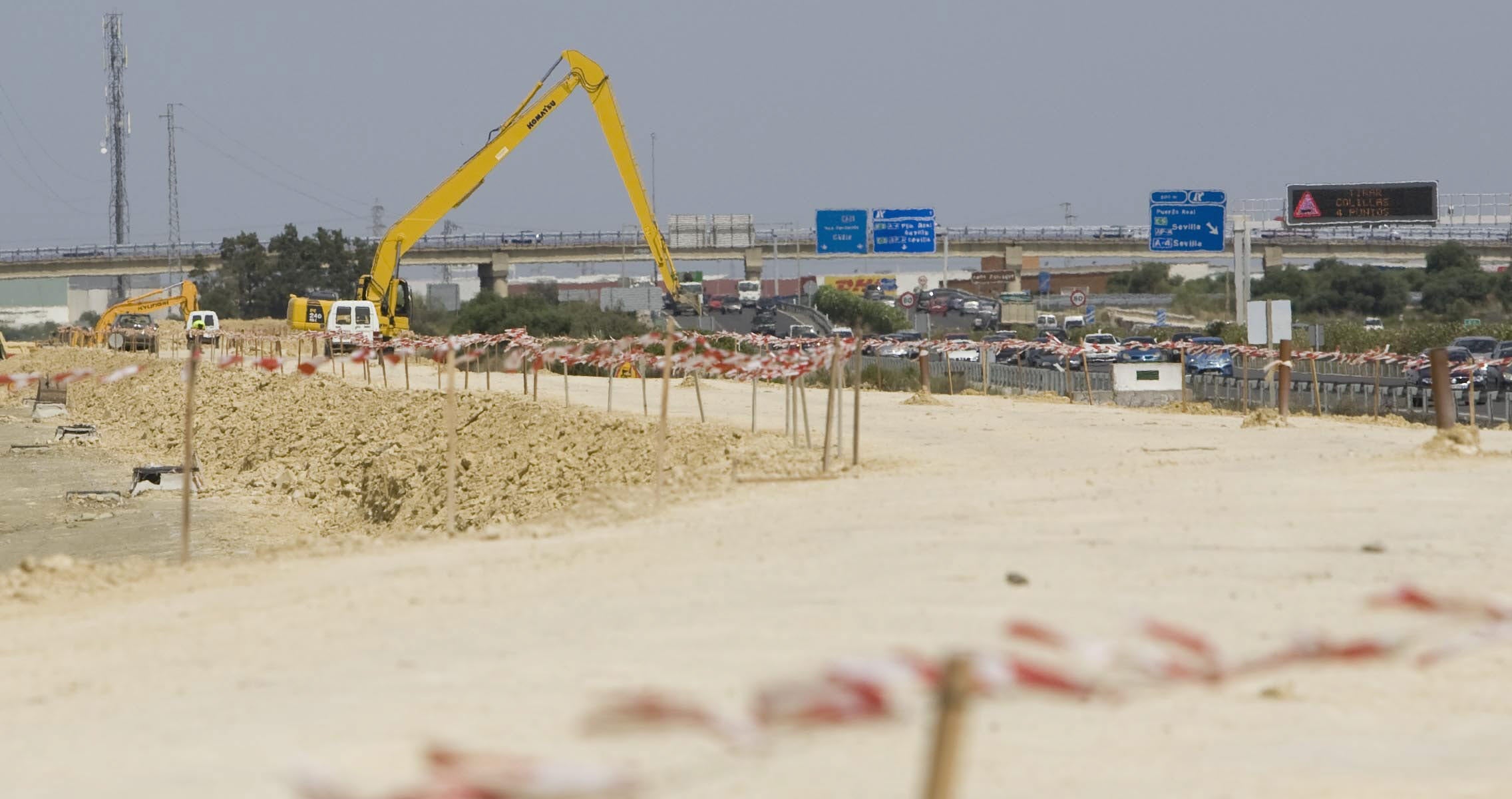 Imágenes históricas: Los años de obras del tranvía de la Bahía de Cádiz