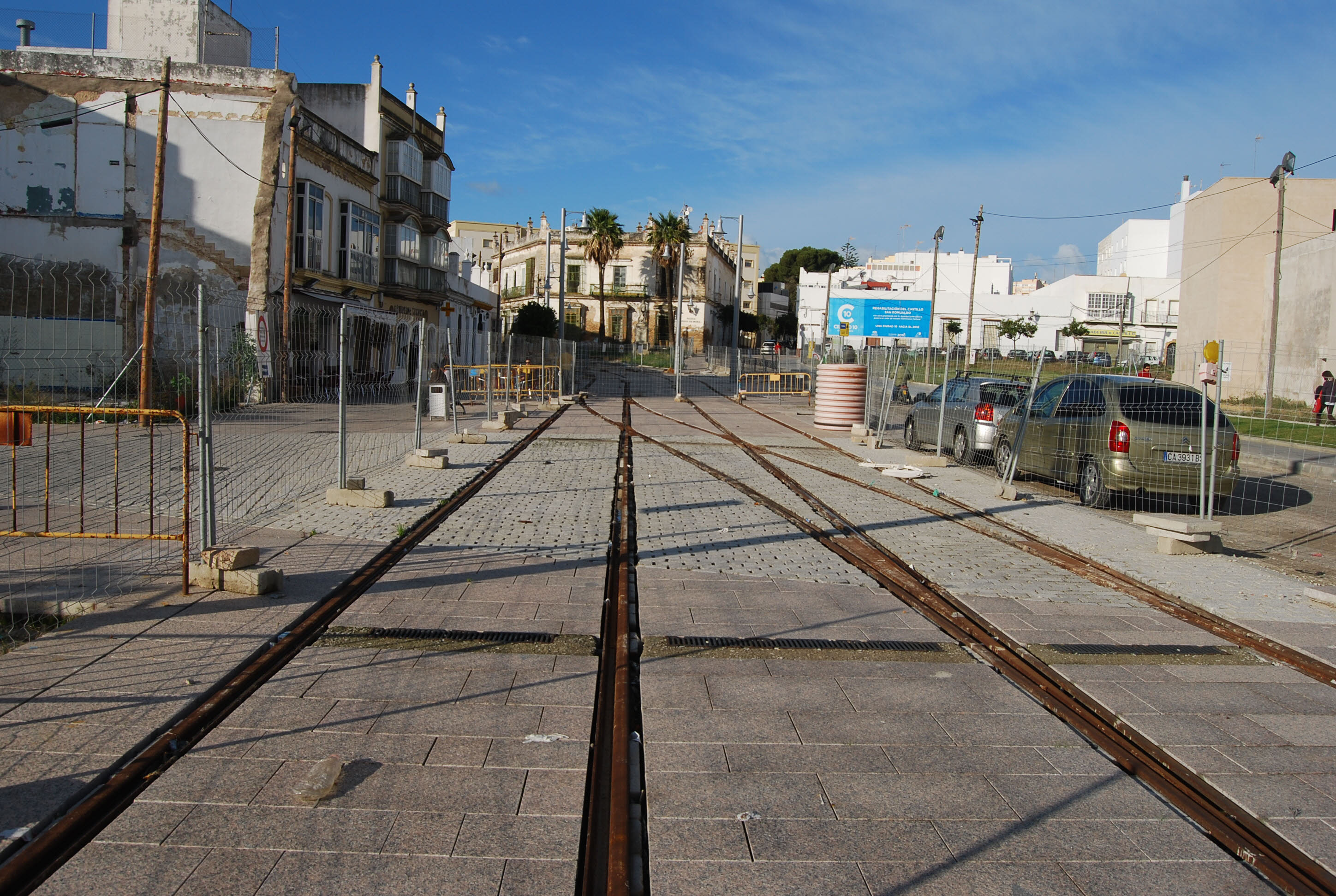 Imágenes históricas: Los años de obras del tranvía de la Bahía de Cádiz