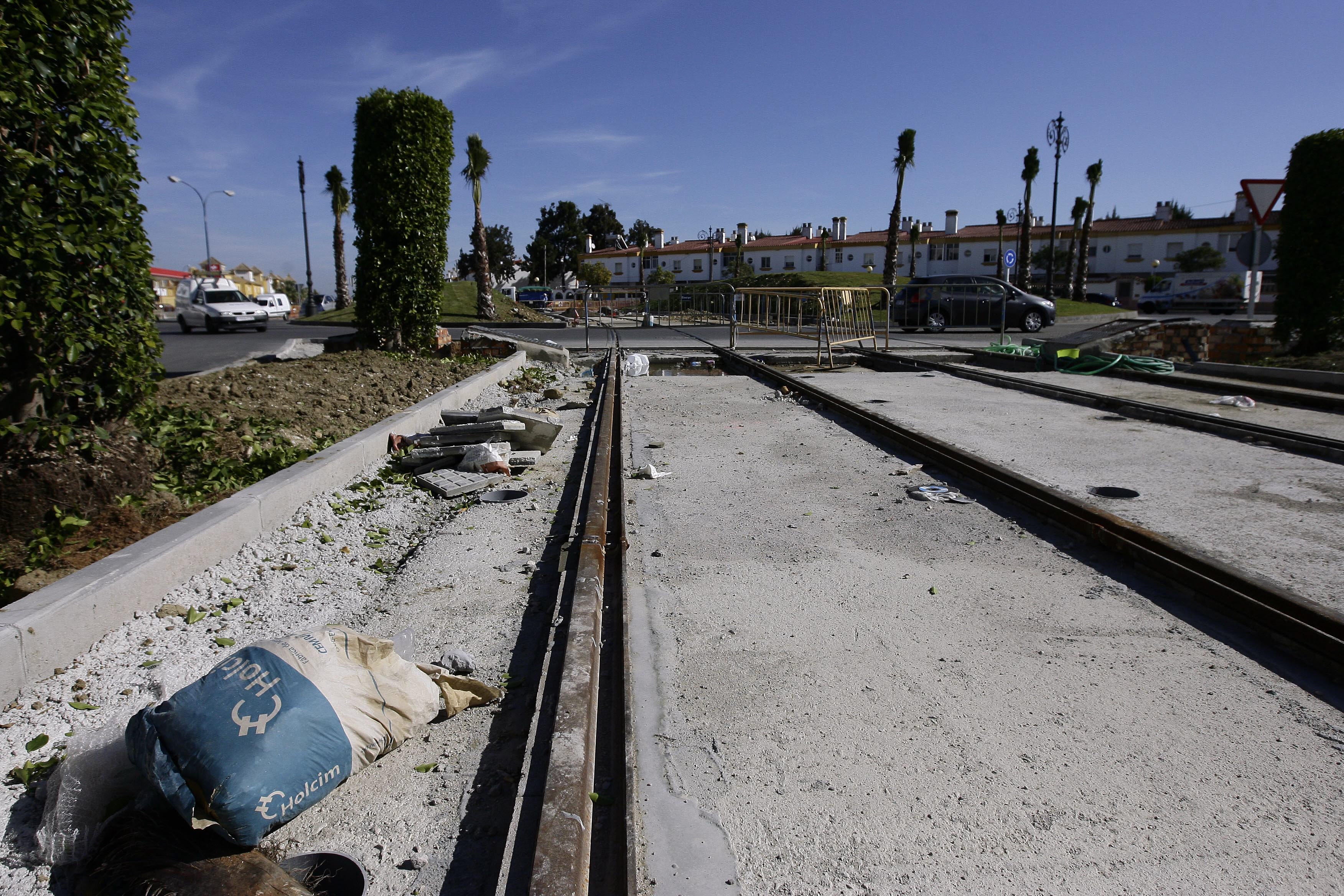 Imágenes históricas: Los años de obras del tranvía de la Bahía de Cádiz