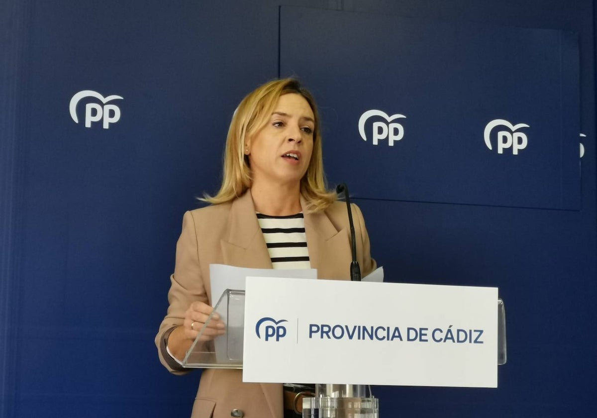 La secretaria del PP provincial de Cádiz Almudena Martínez del Junco.