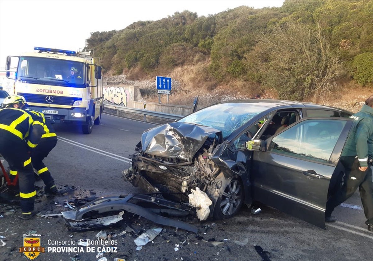 Imagen del accidente en Tarifa.