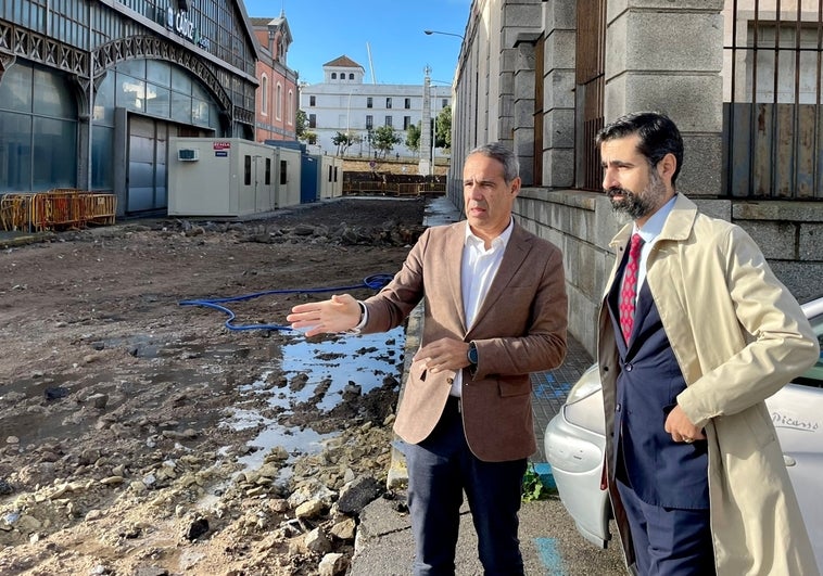 Las obras del futuro aparcamiento junto a la estación ferroviaria de Cádiz avanzan a buen ritmo