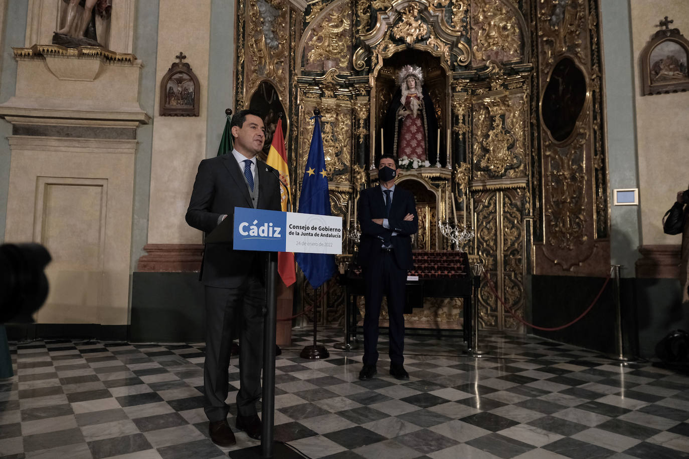 26 de enero. La celebración en el Oratorio de San Felipe de Cádiz de la reunión del Consejo de Gobierno de la Junta trajo para la provincia nuevos recursos económicos en materia de empleo y de inversión.