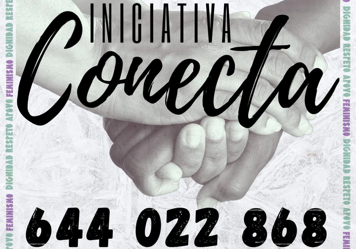 Cartel con el número de teléfono habilitado para las víctimas de la explotación sexual en Cádiz.
