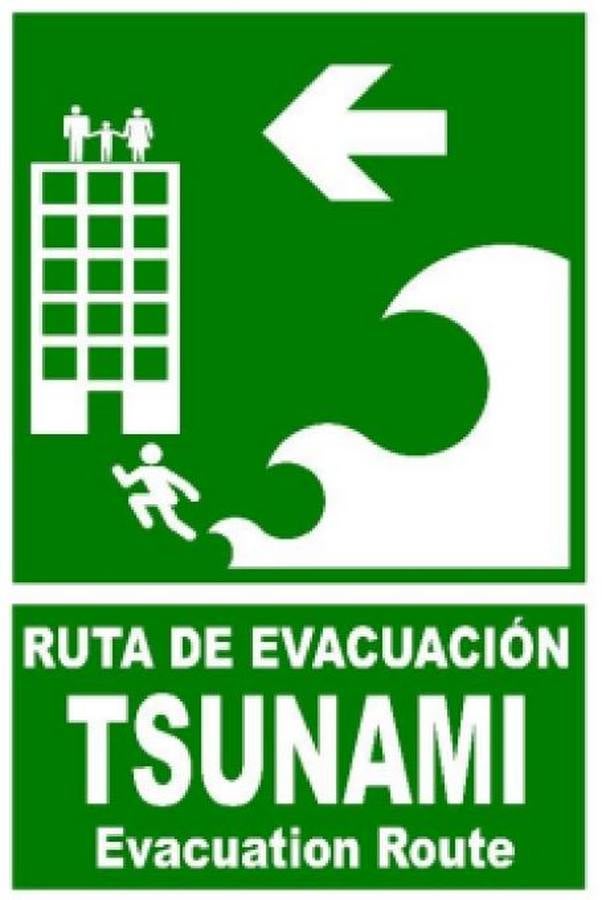 Imágenes: las señales de evacuación en caso de tsunami en Cádiz