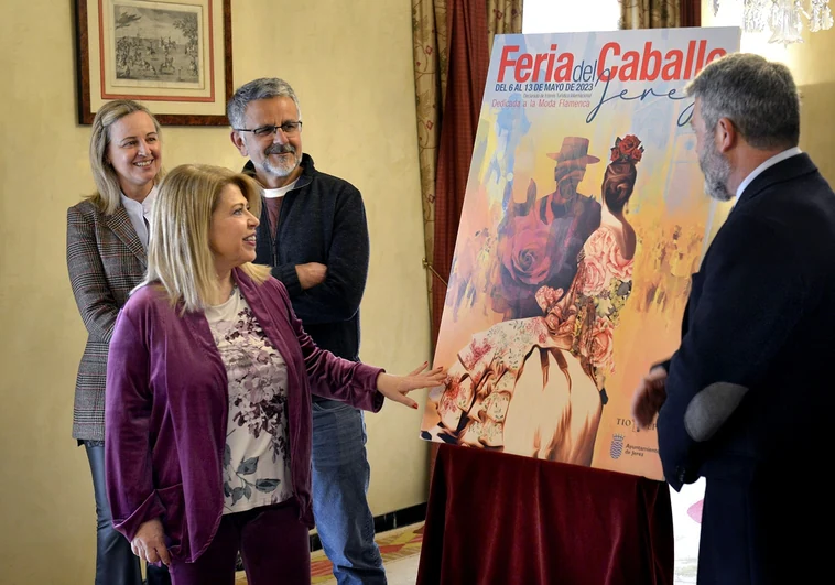 Guiños a la moda flamenca y a Lola Flores en el cartel de la Feria del Caballo 2023