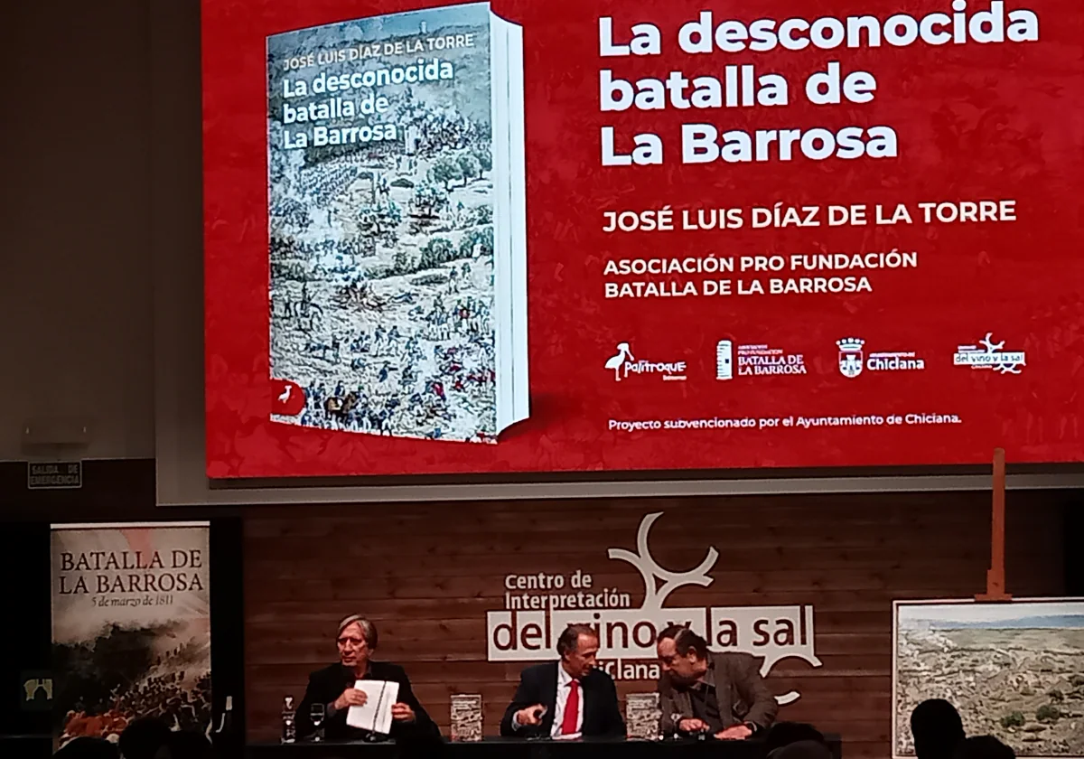 Presentación del libro 'La desconocida batalla de La Barrosa' en el Centro de interpretación del Vino y la Sal
