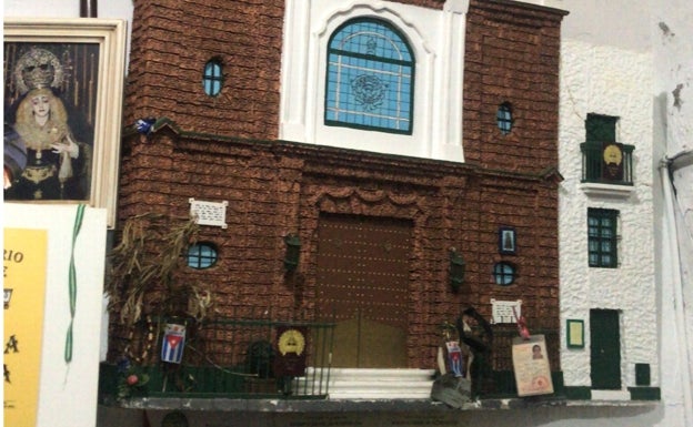 Parte de la maqueta de la iglesia de la Palma.