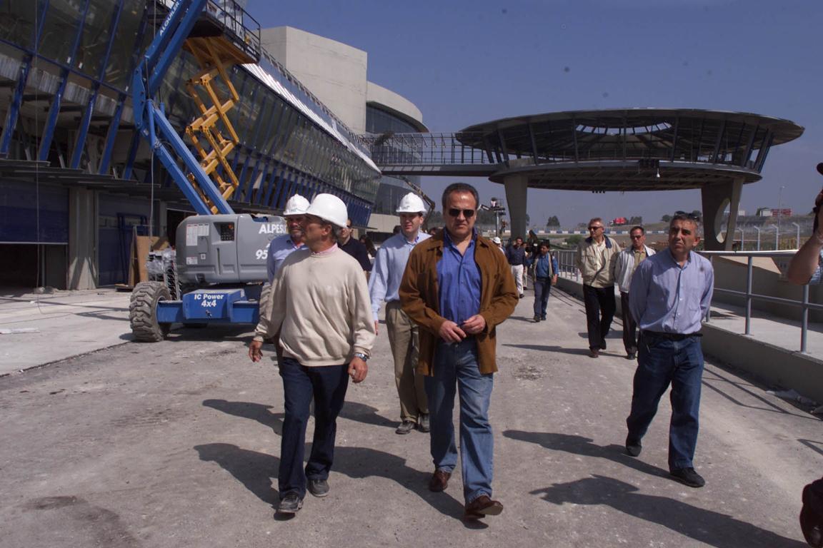 Visita de Pedro Pacheco a las obras del Circuito de Velocidad.