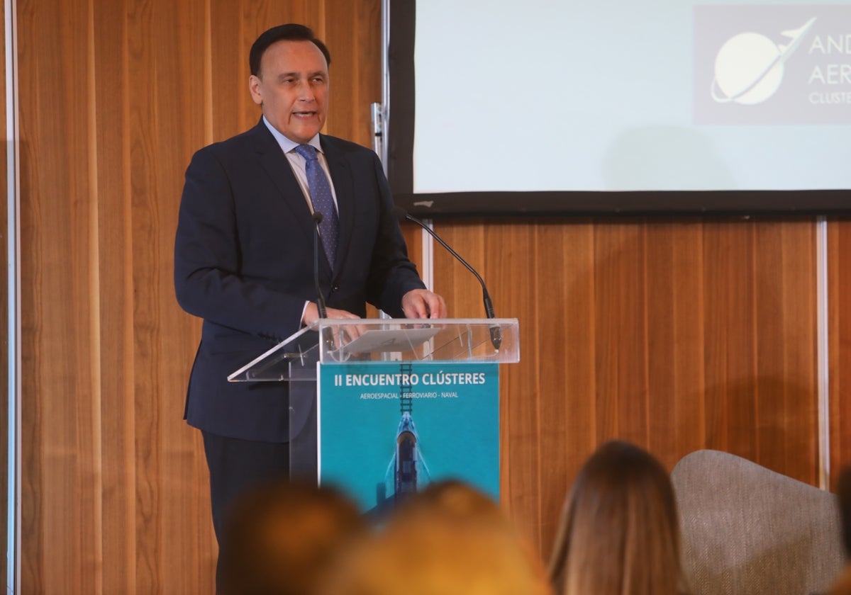 El consejero de Universidad, José Carlos Gómez Villamandos, durante su intervención este jueves en Cádiz